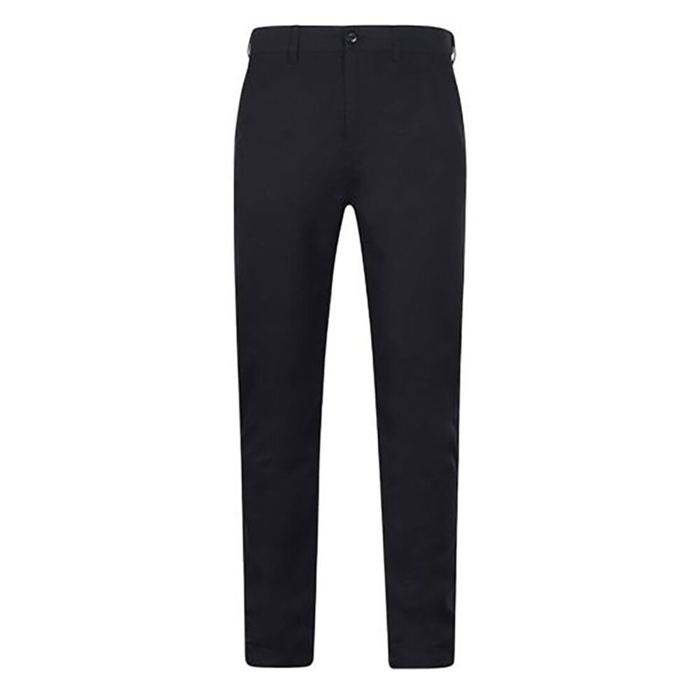Henbury Mens Stretch Flex Waistband Chino Pants / Navy